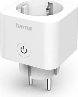 Produktbild von Hama WLAN Steckdose (Matter Smart Home, universal, WLAN gesteuert mit App und Sprachsteuerung, mit Strommessung, Smart Home Steckdose als Zeitschaltuhr, 3680W)