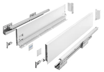 Obrázek produktu pro Systém zásuvek GTV AXIS PRO, šířka 550 mm, bílá barva – střední výška H116 – decentní design; šířka: 300 mm; výška: 120 mm; barva: bílá | Högert Technik