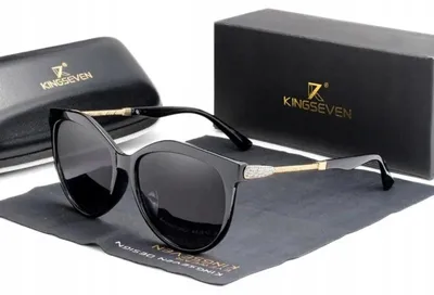 Produktbild von Kingseven N7826 Cat-Eye Damen Sonnenbrille Schwarz UV-400