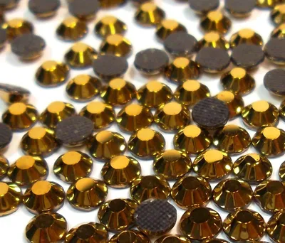 Hotfix Strass-Steine, 14400 Stk., goldener Hämatit, 2 mm SS6