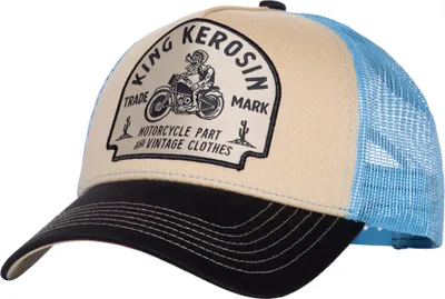 Produktbild von King Kerosin Herren Trucker Cap "Motorcycle parts" Offwhite & Black