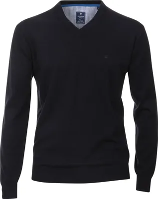 Produktbild von REDMOND Casual Herren Pullover Langarm V-Ausschnitt Regular-Fit Marine L