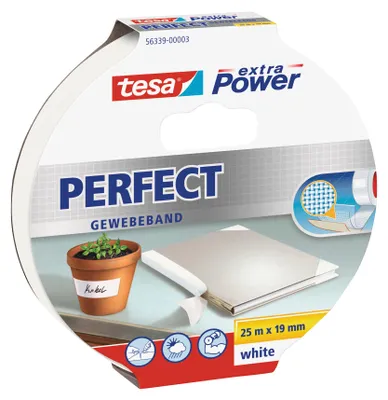 Produktbild von TESA 56339-03, 25 m, Weiß, 19 mm, 1 Stück(e)