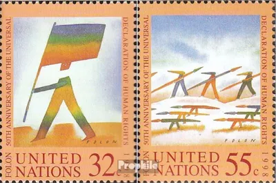 Produktbild von Briefmarken UNO - New York 1998 Mi 787-788 (kompl.Ausg.) gestempelt Menschenrechte
