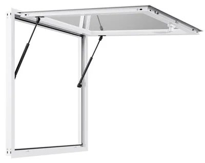 Produktbild von 92 x 92 cm Markise für Imbisswagen mit Ausgabeschalter