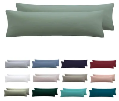 Productafbeelding van Kussensloop voor zijslapers, 40 x 145 cm, lichtgroen, set van 2