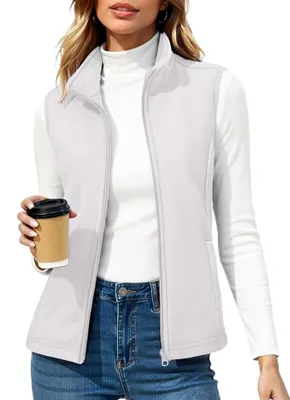 Produktbild von Solidchoice – Damen Fleece-Weste mit Reißverschlusstaschen für Herbst und Winter