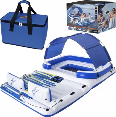 Zdjęcie produktu dla Bestway 43105, Niebieski, Biały, Pływająca wyspa, Wzór, Winyl, 540 kg, Chiny