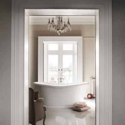 Immagine prodotto di Vasca da bagno freestanding Casa Padrino 165 x 70,5 x 71 cm BAdm165 - Vasca da bagno antica retrò, bianco