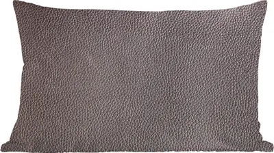 Produktbild von MuchoWow® Zierkissen Sofakissen Wohnzimmer Dekokissen 50x30 cm Leder - Lederoptik - Schwarz - Hell - Wohnzimmerdekoration - Polster mit Photo