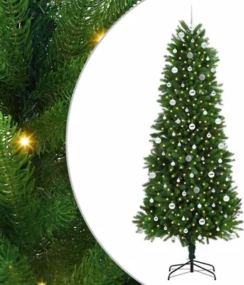 Obrázok produktu pre vidaXL Vianočný stromček s 300 LED diódami so stojanom Zelený 240 cm PE
