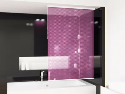 Obrázek produktu pro Sprchová Roleta Laserová Fialová 3D Poloviční Kazeta / Základní / Náhradní Roleta