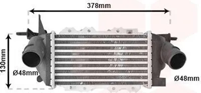 Produktbild von VAN WEZEL 37004269 Ladeluftkühler LLK für OPEL VECTRA B (36) Turbo Intercooler
