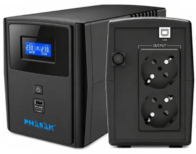 Zdjęcie produktu dla Phasak PH 7310, Technologia line-interactive, 0,6 kVA, 600 W, Symulowana sinusoida, 162 V, 290 V
