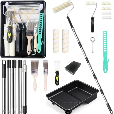 Immagine prodotto di Omgoods - Set professionale di rulli per verniciatura, composto da 20 pezzi, ideale per interni edili e per la verniciatura di soffitti