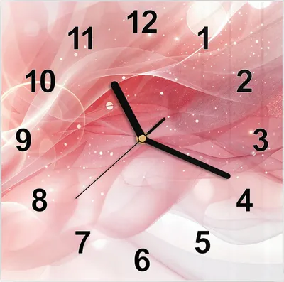 Produktbild von Wanduhr aus Glas mit Motiv Abstrakte Wellen- 30 x 30 cm - inkl. Aufhängesystem