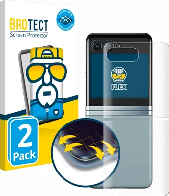 Produktbild von 2x BROTECT Fullscreen Schutzfolie für Motorola Razr 40 Ultra (Rückseite) Displayschutz Folie Fullcover Klar Transparent