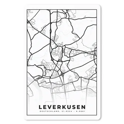 Produktbild von MuchoWow® Mauspad Mousepad Karte - Leverkusen - Karte - Stadtplan 18x27 cm - Mousepads - Maus Mat - Pad - Mausunterlage