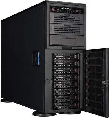 Image de bluechip SERVERline T30341s – AMD EPYC 4124P, 32 Go de RAM ECC, 2× SSD 960 Go, 2× Gigabit LAN