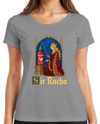 Productafbeelding van "Sir Racha Sriracha Hot Sauce Koningin Zwaard" - Vrouwent-shirt, grijs, maat XL