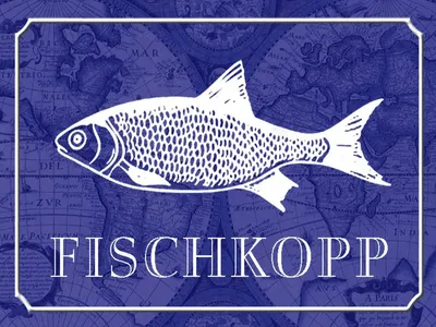Produktbild von vianmo Holzschild 30x40 cm Fischkopp Fisch