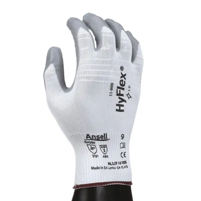 Produktbild von ANSELL Handschuhe HyFlex 11-800 Gr.10 weiß / grau EN 388 PSA II- 11-800-10