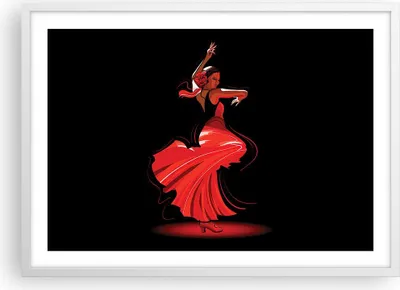 Produktbild von Gerahmtes Poster - Weißer Rahmen - Tanz Tänzer - 70x50 cm - Wand Bild - Wanddeko - Wandbilder - Kunstposter - Wandposter - Bilderrahmen - Bilder - Kunstdruck - Wandbild - P2WAA70x50-4121