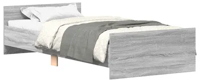 Produktbild von vidaXL Bettgestell mit Kopfteil Grau Sonoma 80 x 200 cm Holzwerkstoff