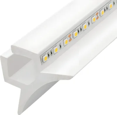 Produktbild von Sockelleiste für 2 LED-Streifen 2m Bogen Weiß