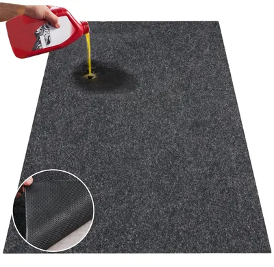 Image de Tapis pour sol de garage VEVOR 2235,2 x 5181,6 x 2,4 mm Sol d'atelier 820-850 g/m² Sol de garage Feutre & TPE Tapis de rétention d'huile Tapis de service Tapis de protection du sol Dalles pour garage