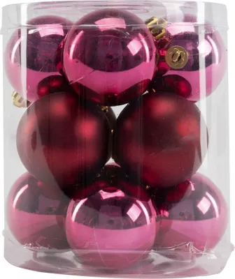 A clear, well-lit studio shot of a package of Christmas ornaments.