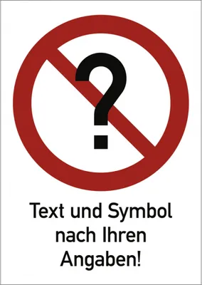 Produktbild von Dreifke® Aufkleber, Verbotszeichen - Text und Symbol nach Ihren Angaben, Foli...