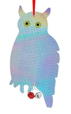 Productafbeelding van AllesTegenOngedierte.nl Hologram uil dubbelzijdig met bel | Vogelverjager