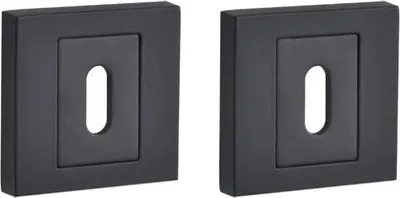 Image de Plaque carrée KL noire KUCHINOX pour poignée de porte QUBIK