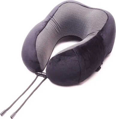 Schramm Nackenkissen Aus Memory-Schaum – Reisekissen Mit Druckknopf, Dunkelblau, Orthopädische Stütze