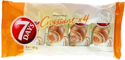 Produktbild von 7Days Croissants Aprikose mit fruchtiger Note 4x60g Packung 240g