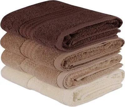 Produktbild von Handtücher, 4er-Set, 50 x 90 cm, 100% Baumwolle, Creme
