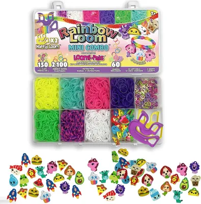 Produktbild von BANDAI - Rainbow Loom Mini Combo Set Loomi Pals – Armbandherstellung Set - Kreat