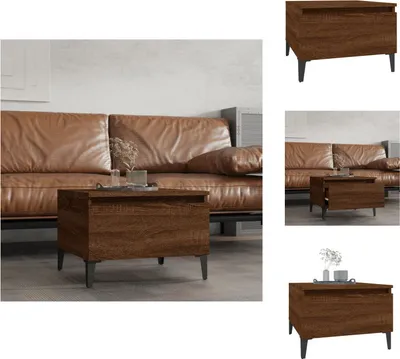 Immagine prodotto di vidaXL Tavolino marrone effetto quercia 50x46x35 cm materiale a base di legno - Tavolini