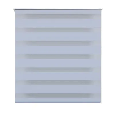 Produktbild von vidaXL Zebra-Rollo 60,9 x 120 cm, Stoffbreite 56,7 cm, Weiß