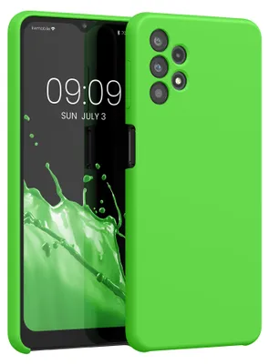 Produktbild von kwmobile Handyhülle für Samsung Galaxy A32 5G Hülle - Case Silikon - Kabelloses Laden - Schutzhülle Cover in Limettengrün