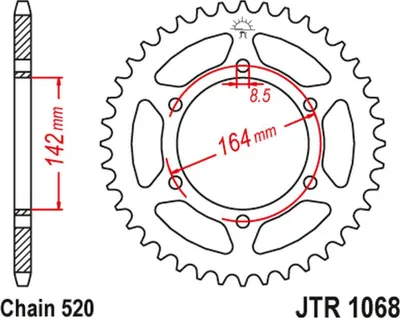Obrázek produktu pro JT Sprocket 46T 520 JTR1068.46