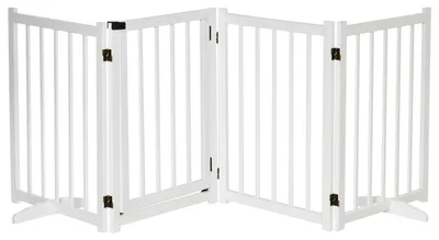 Immagine prodotto di Cancelletto di Sicurezza Pieghevole per Animali Domestici 237,5x36x80 cm in Legno Bianco
