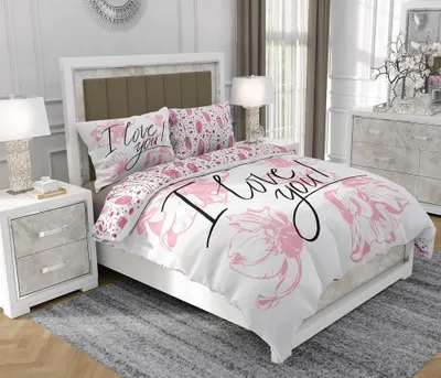 Produktbild von Bettwäsche 200x220 cm + 2x70x80 cm, 3-teilig, 100% Baumwolle, Satin, Reißverschluss, Rosa - SOVIO | So.9035