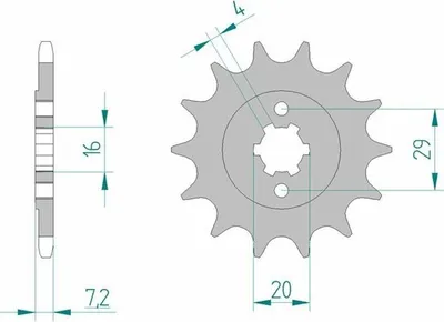 Produktbild von AFAM Stahl Standard Ritzel vorne - 520