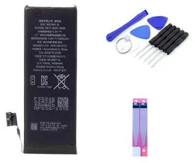 Produktbild von Ersatz Akku für iPhone 5s 1560 mAh 3,8V mit Werkzeugset und Akku-Kleber