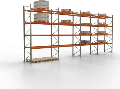 Produktbild von Palettenregal TAURUS | Extra-Tall | HxBxT 450x1123x110cm | Fachlast 2000kg | 4 Ebenen