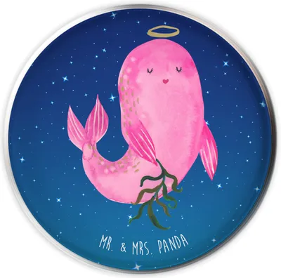Produktbild von Mr. & Mrs. Panda Abfluss-Stopfen Sternzeichen Jungfrau - Sternenhimmel Blau - Geschenk, Waschbecken Verschluss, Aszendent, Ablaufgarnitur, Abflussstopfen, Jungfer
