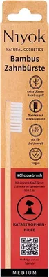 Produktbild von Niyok Choosebrush - Bambus Zahnbürste - KATASTROPHENHILFE, Zahnbürste, Erwachsener, Bambus, Standard, Bambus, Medium