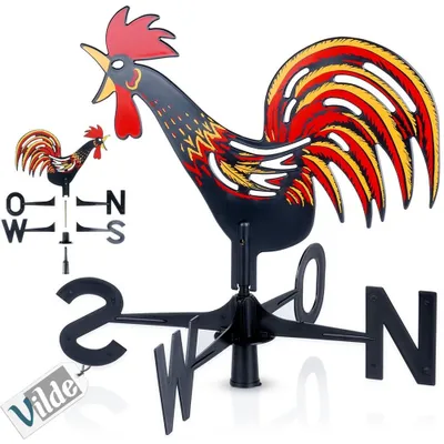 Produktbild von Vilde Wetterhahn Wetterfahne Windspiel Windanzeiger Windrichtungsanzeiger Deko-Wetterfahne Windfahne